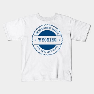 Wyoming state Kids T-Shirt